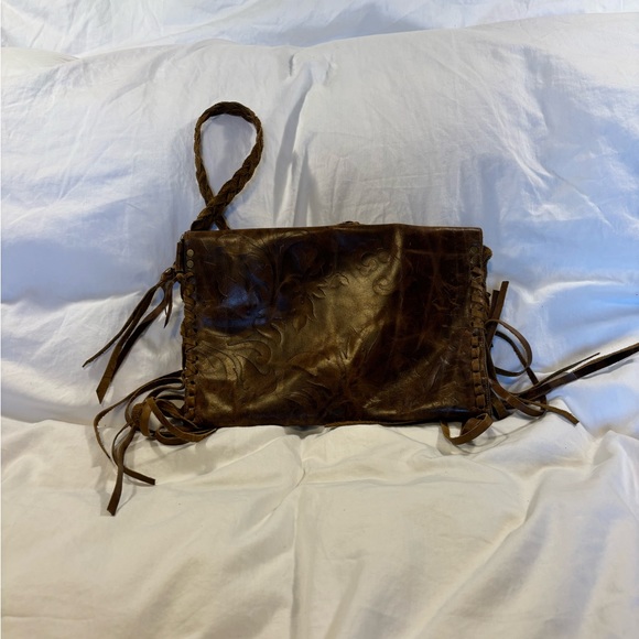 Inherited Leather boho fringe envelope bag - Picture 3 of 6